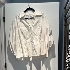 Nine West Cream Button Down Shirt